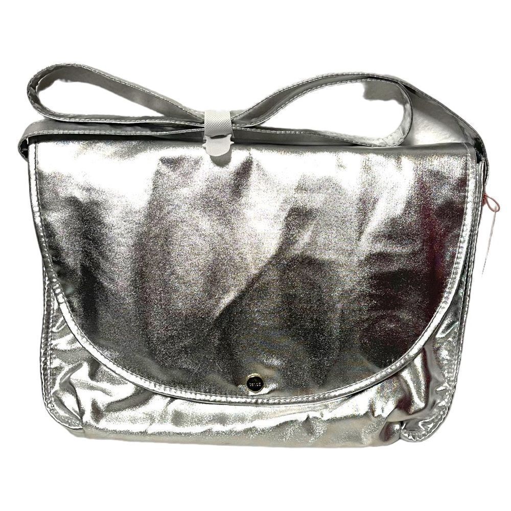 NWT BAN.DO Silver Faux Leather Logged On Laptop Bag - Picture 2 of 11